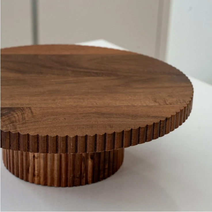 Zoha Servierschale Stripe Schüssel - Handgefertigte Akazienholz Schale für Dips, Snacks, (1-tlg), Handgefertigtes Akazienholz – Bild 2