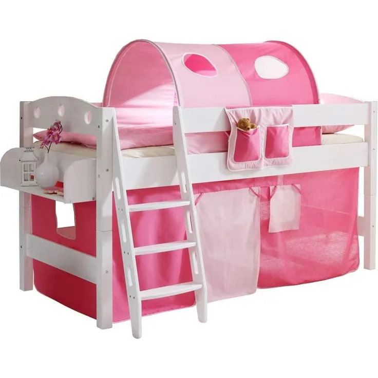 Ticaa 'Kenny R' Hochbett Kiefer Weiß Classic rosa/pink
