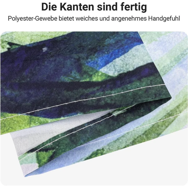 Duschvorhang 240x200cm Grün Blätter, Wasserdicht, Antischimmel Polyester – Bild 5
