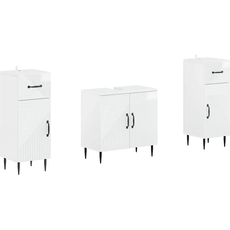vidaXL 3-teiliges Badezimmer-Schranksystem HAARLEM 3 stk. 3418021 – Bild 2