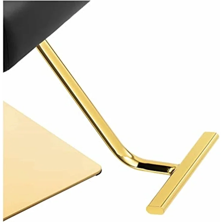 Physa Armlehnstuhl Friseurstuhl mit Fußstütze Barber-Stuhl 200 kg Otley Black Golden, Schwarz, Golden – Bild 5