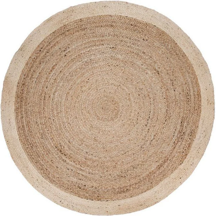 Paco Home Teppich Viborg 594, rund, Höhe: 6 mm, Jute, Modern, Boho, Ethno, Handgefertigter Natur-Teppich – Bild 4