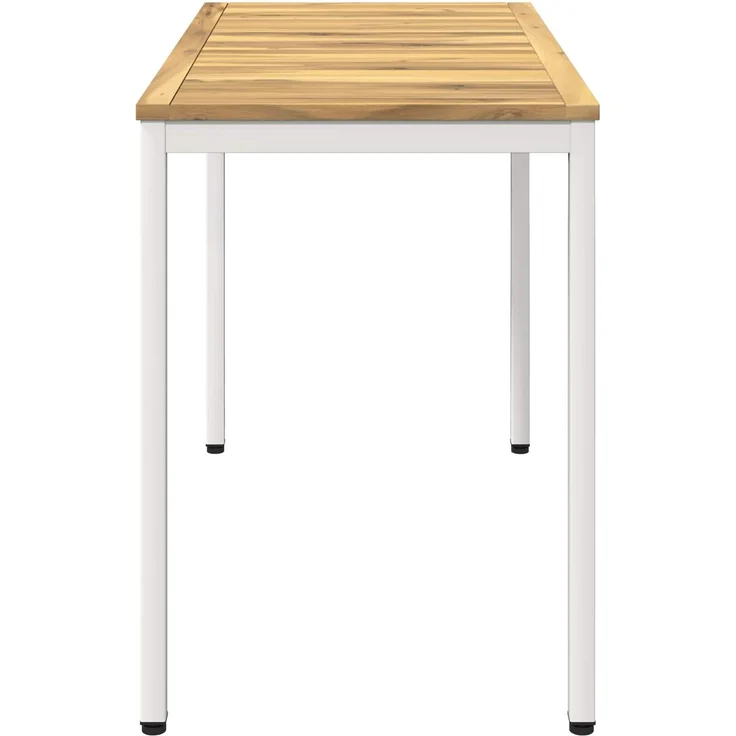 vidaXL Gartentisch Weiß 108,5 x 55 x 75 cm Massivholz Akazie 901761 – Bild 4