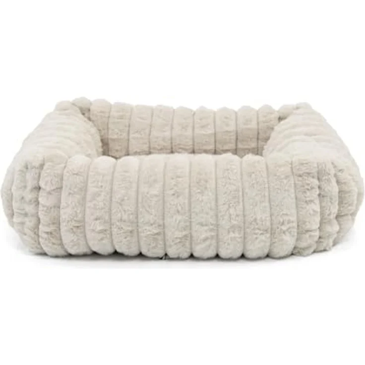 Wallace & Jones Tierbett Katzenbett Mary, edle Cordstoff-Optik, gepolsterte Seitenwände, sand, ca. 71 x 58 x 18 cm – Bild 6