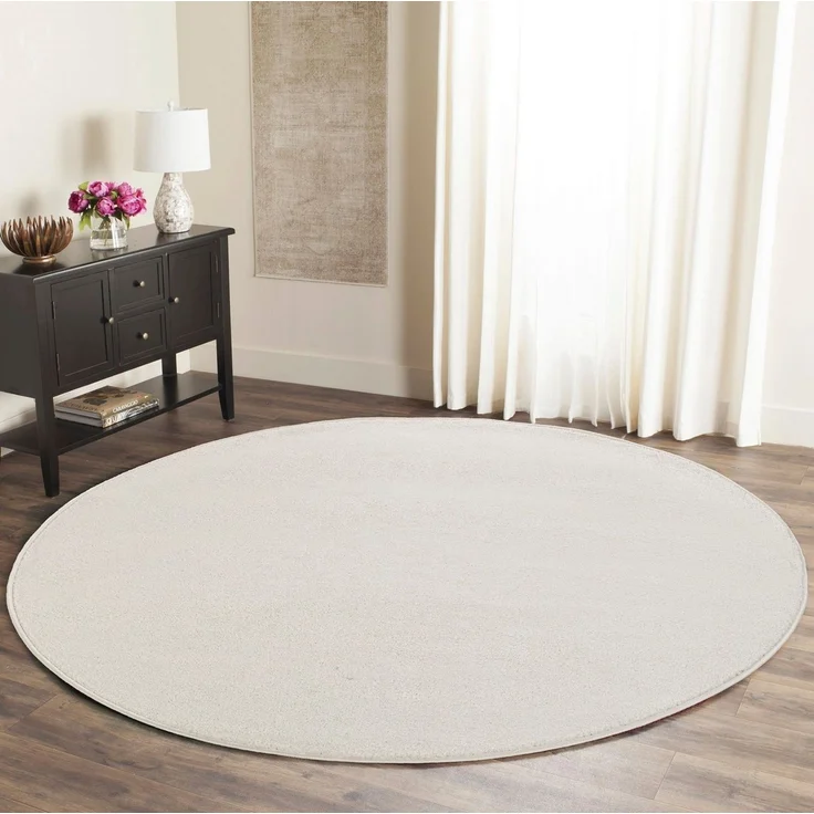 Jimri Teppich Lotus Wohnzimmer Teppich Einfarbig Kurzflor Läufer Uni, Rund, Wohnzimmer Teppich Einfarbig Kurzflor Läufer – Bild 1