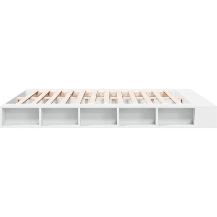 vidaXL Bettgestell Weiß 200x200 cm Holzwerkstoff 3280447 – Bild 5