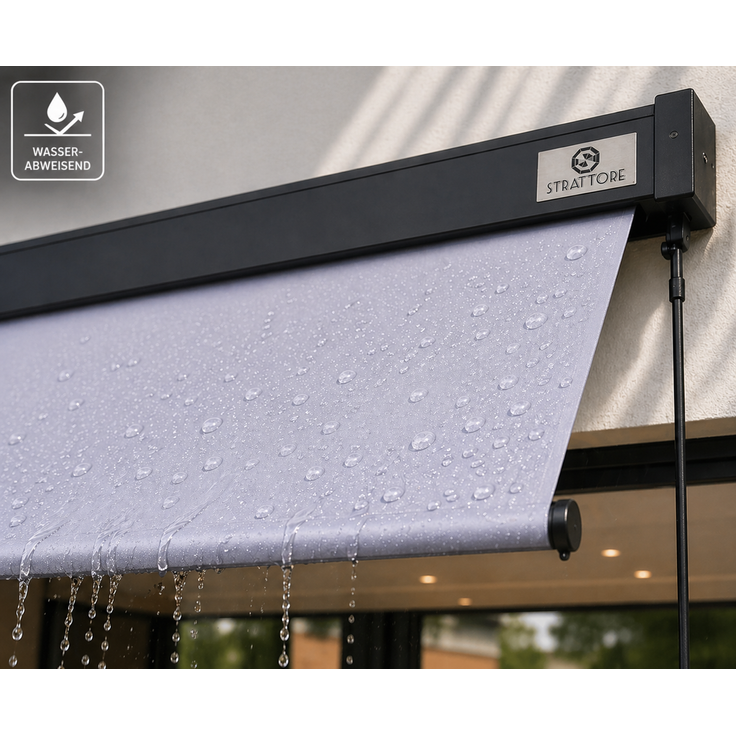 Strattore Ausziehbare Senkrechtmarkise / Vertikalmarkise 200 x 250 cm - Hellgrau – Bild 3
