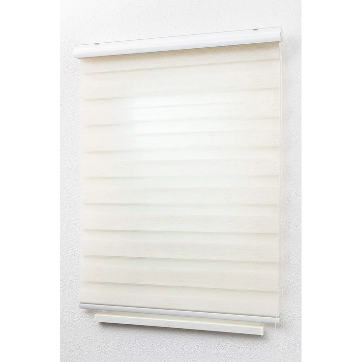 Lysel - Qualitätsdoppelrollo Leinen, (B x H) 220cm x 175cm in beige/Leinen – Bild 4