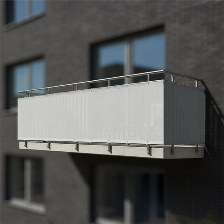 Sichtschutz für Balkon/Terrasse 0 8 x 10 Meter grau HORTUS (211-880)
