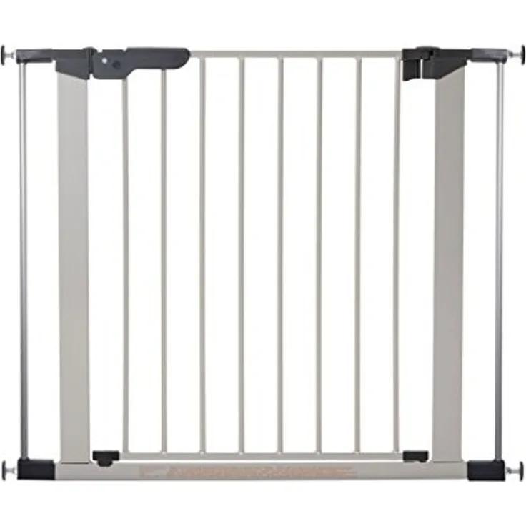 BabyDan Premier Türschutzgitter / Treppenschutzgitter zum Klemmen, 86 - 93.3 cm, - hergestellt in Dänemark und vom TÜV GS geprüft, Farbe: Silber / Schwarz