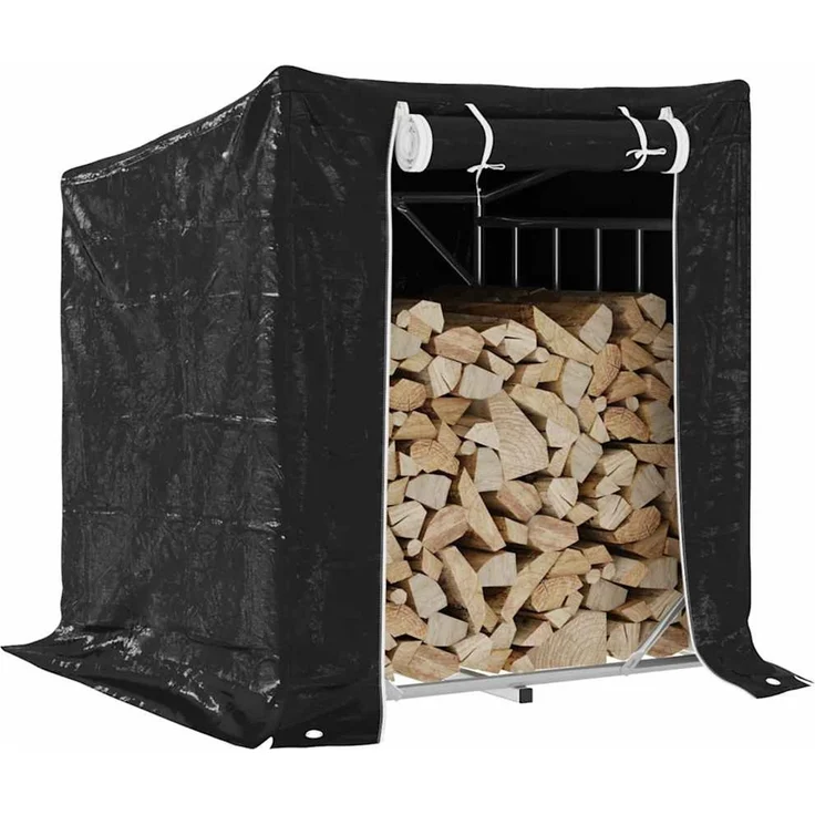 vidaXL Brennholzregal mit Regenschutz 100,5x100,5x110,5 cm 4104939 – Bild 1