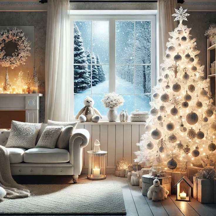 HXT 1015 Weiß 180 cm künstlicher Weihnachtsbaum inkl. Metallständer, schwer entflammbar – Bild 6