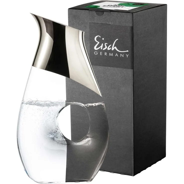 Eisch No Drop Effekt Krug mit Durchgriff platin im Geschenkkarton