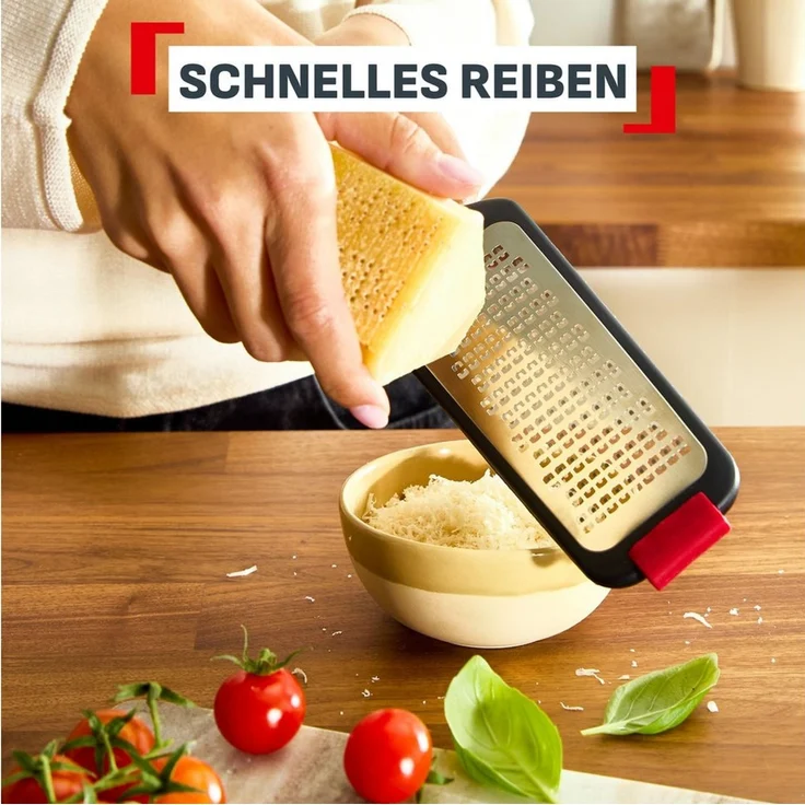 Tefal Ingenio+ Universalreibe K19910 – Küchenreibe aus glasfaserverstärktem Nylon, hitzebeständig bis 230 °C, kratzfest, spülmaschinenfest, ideal zum feinen Reiben und Zerkleinern von Obst & Gemüse – Bild 3