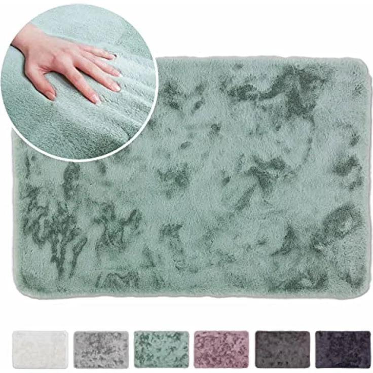 Schöner Wohnen Kollektion Badteppich 'Bali' mint, 60 x 90 cm, rutschhemmend, waschbar bei 30°C, pflegeleicht, für Fußbodenheizung geeignet – Bild 2