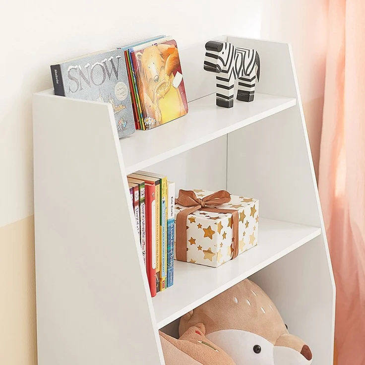 SoBuy KMB47-W Kinderregal, MDF, Lackiert, Weiß, 60 x 51 x 18 cm – Bild 9
