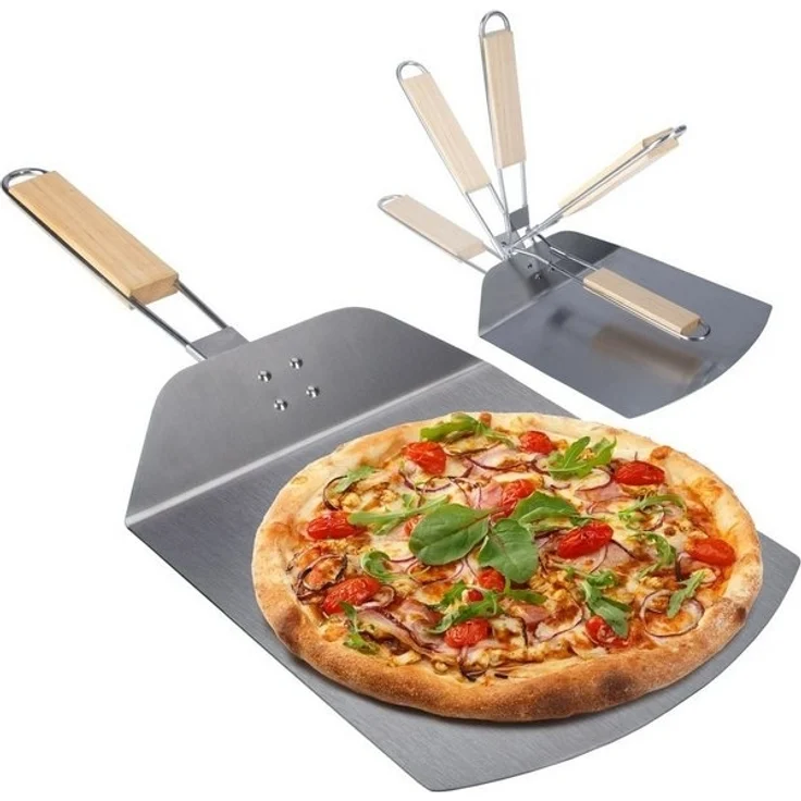 Dimono Pizzaschieber DIMONO Antihaft Pizzaschieber mit Holzgriff - Metall Pizzaheber, XXL – Bild 4