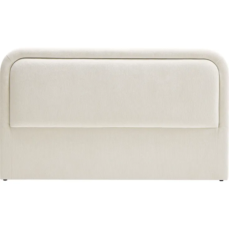 Vente-unique - Kopfteil mit LEDs - 140 cm - Strukturierter Stoff - Beige - IRSITA