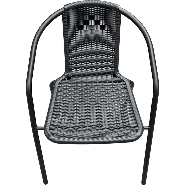 LC Garden Stapelstuhl Garvista Stapelstuhl 54x52x72cm schwarz Gartenstuhl Terassenstuhl, Pulverbeschichteter Stahl – Bild 7