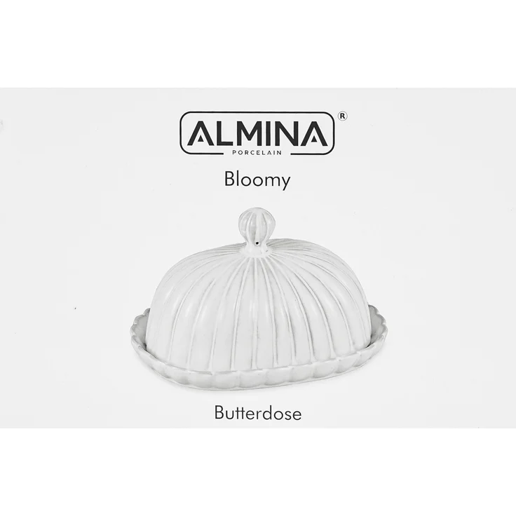 Bloomy Butterdose aus hochwertigem Porzellan mit floraler Struktur – Bild 6