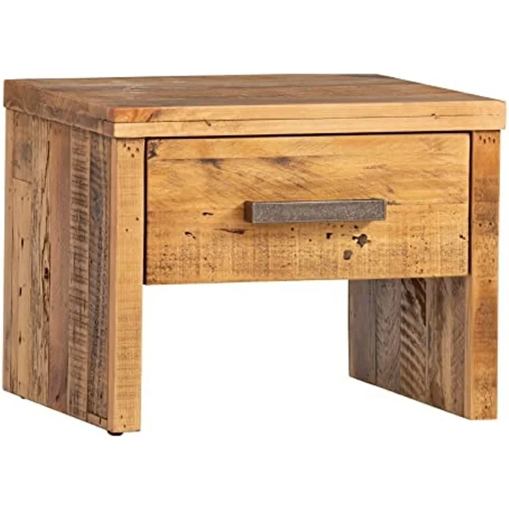 Nachttisch Albury massivum 40x31x35 cm recycelte Pinie natur Landhausstil Nachtschrank Nachtkommode Ablagetisch Schlafzimmer Holz