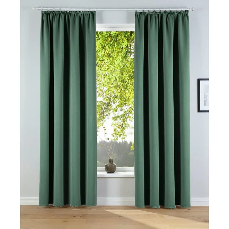 OTTO home Verdunkelungsvorhang Solana, 1 Stück, Breite 280 cm, Kräuselband, verdunkelnd (1 St), Kräuselband, verdunkelnd, Breite 280 cm, Überbreite, einfarbig, Raumteiler