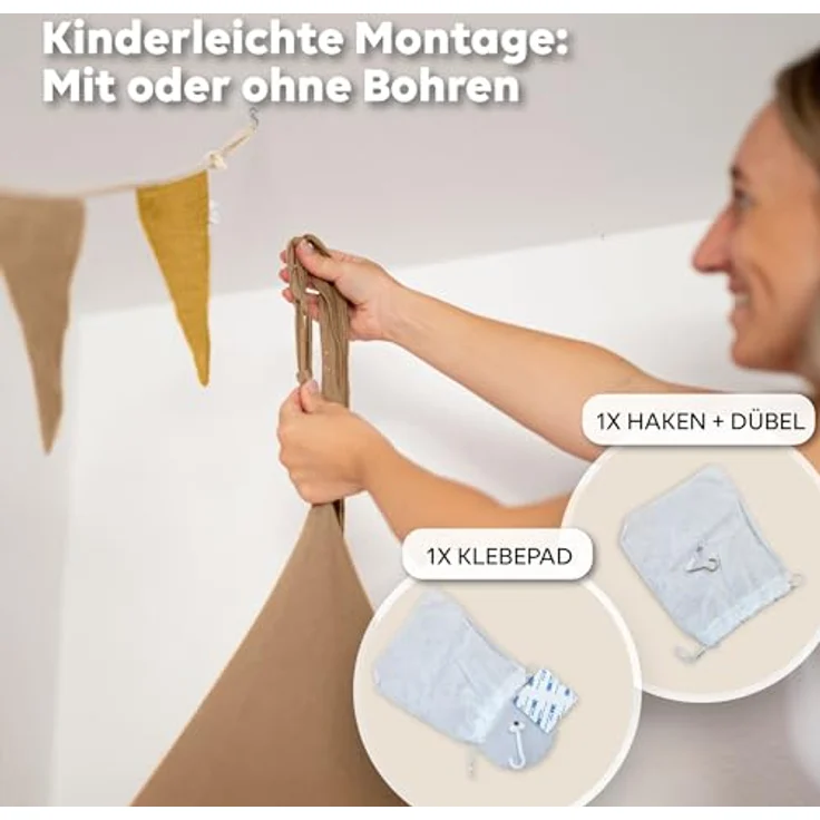 lilimaus Betthimmel Hochwertiger Baldachin Betthimmel Kinderzimmer, Gold Applikation, Stilvoller Baldachin für Baby- und Kinderzimmer – Bild 5
