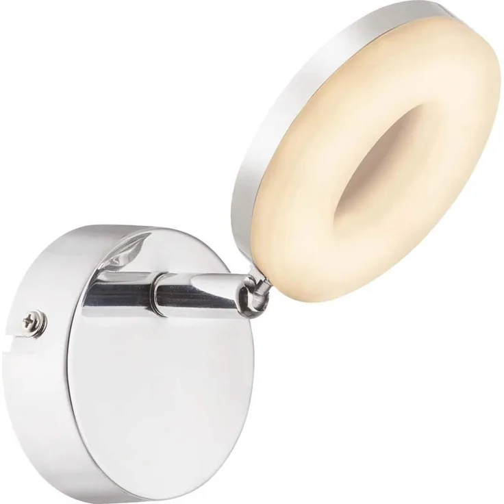 LED Deckenlampe, Metall, Chrom, weiß, Spot beweglich