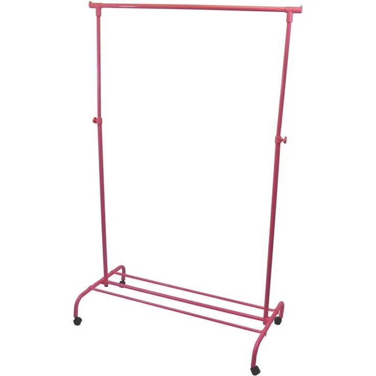 Home Vida Verstellbarer Kleiderständer für Einzelkleiderständer, Rosa – Bild 5