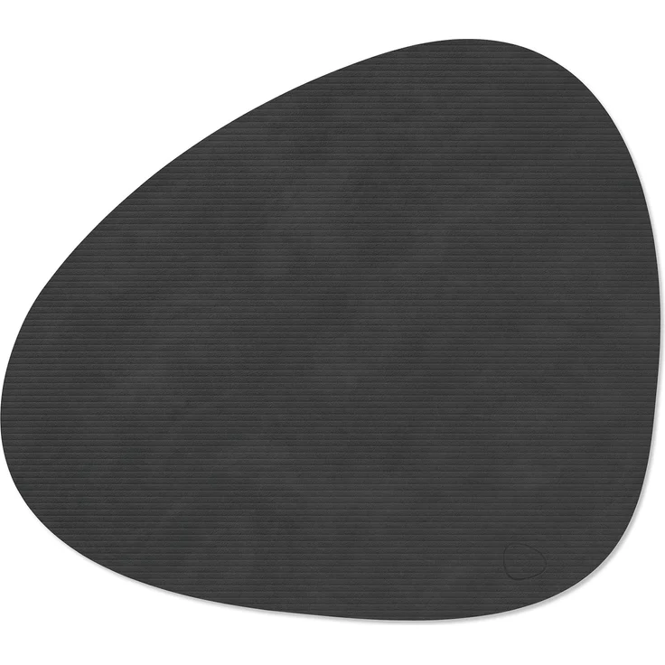 LIND DNA Table Mat Curve L 37x44 cm Corduroy Black