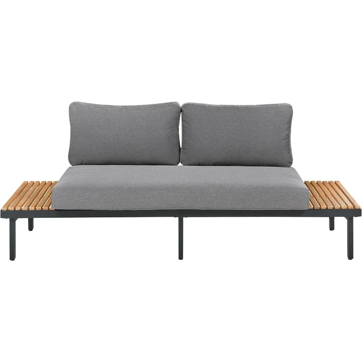 Gartensofa 2-Sitzer FIVIZZANO Akazienholz Dunkelgrau – Bild 1