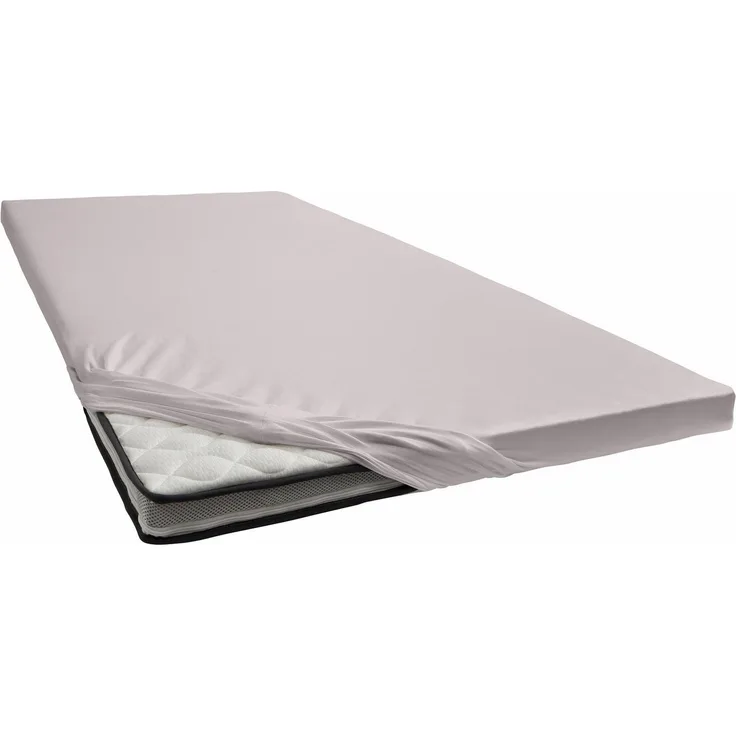 Estella Zwirnjersey Spannbetttuch für Boxspring Topper 180-200x200x7 cm platin (915)