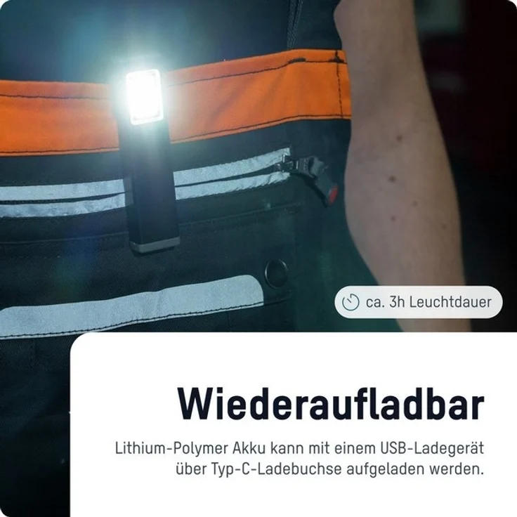 ANSMANN AG LED Arbeitsleuchte Mini-Arbeitsleuchte mit Boost-Funktion, wiederaufladbar, COB-LED – Bild 4