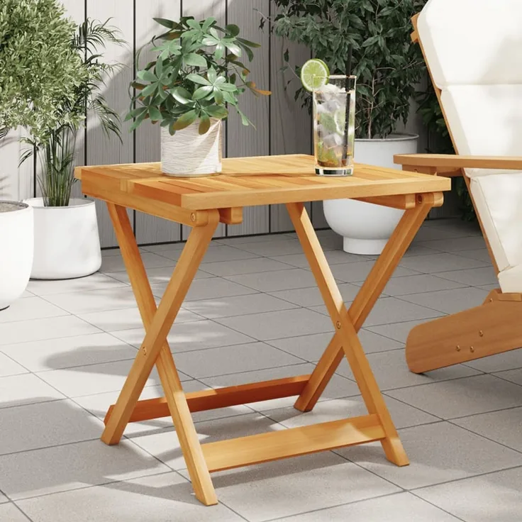 vidaXL Gartentisch Klappbar 50x50x50 cm Massivholz Akazie 364893