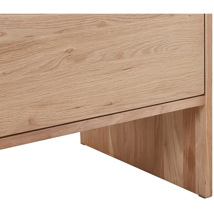 Vente-unique - Waschbeckenunterschrank aus Massivholz Eiche - Hell Natur - 110 cm - CAVIZO – Bild 7