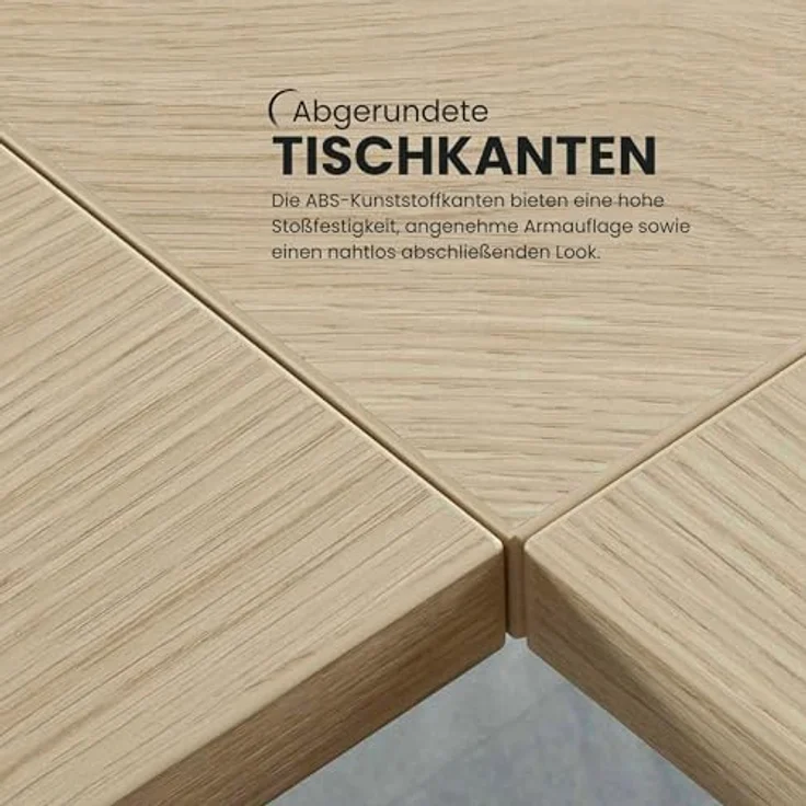 bümö Tischplatte 200x100 cm in graphit, Schreibtischplatte aus Holz, Holzplatte, Spanplatte kratzfest beschichtet, ABS-Kante, 120 kg Tragkraft für DIY Homeoffice Schreibtisch & mehr, PL-2E-G – Bild 3