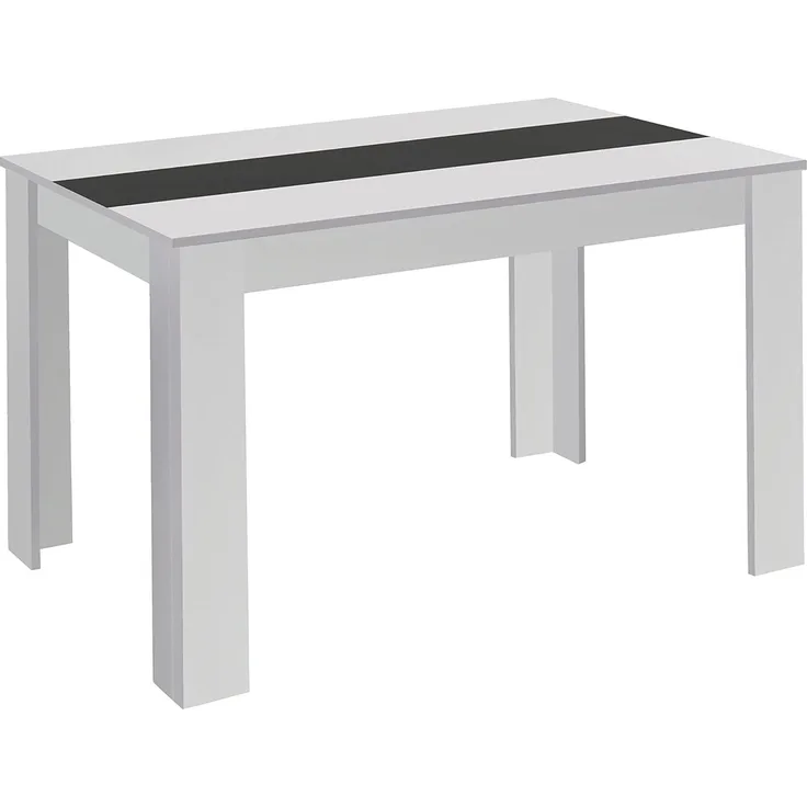 byLIVING Esstisch Nori / Moderner Küchentisch in Weiß / Einlegeplatte wendbar in schwarz oder weiß / Goßer Tisch / 160x90, H 75 cm