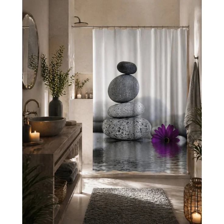 Sanilo Duschvorhang 180 x 200 cm, viele schöne Duschvorhänge zur Auswahl Breite 180 cm, 100% wasserdicht, Anti-Schimmel-Effekt, hochwertige Qualität – Bild 2