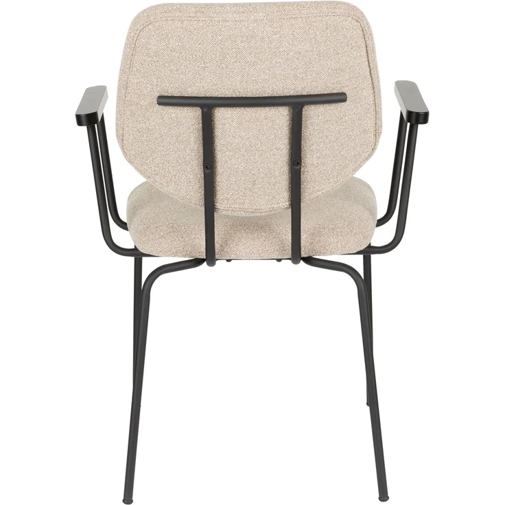 Sessel Zelo im 2er-Set, Beige mit Metallgestell für Esszimmer 60x59x83,5 cm – Bild 2