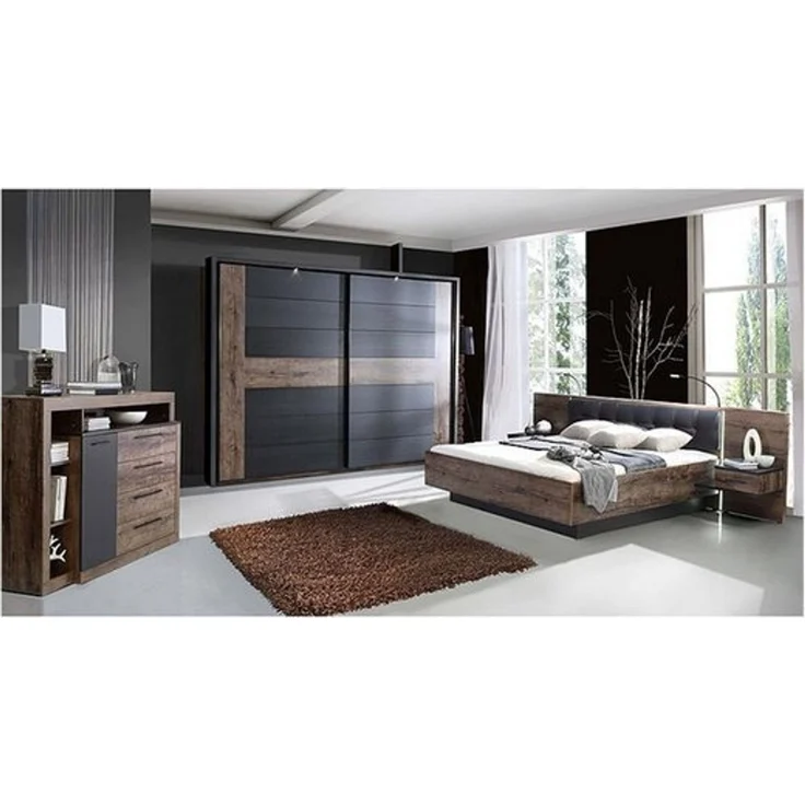 Forte Schlafzimmer-Set Schlafzimmerset 1 Bellevue Schwarzeiche und Schlammeiche – Bild 4