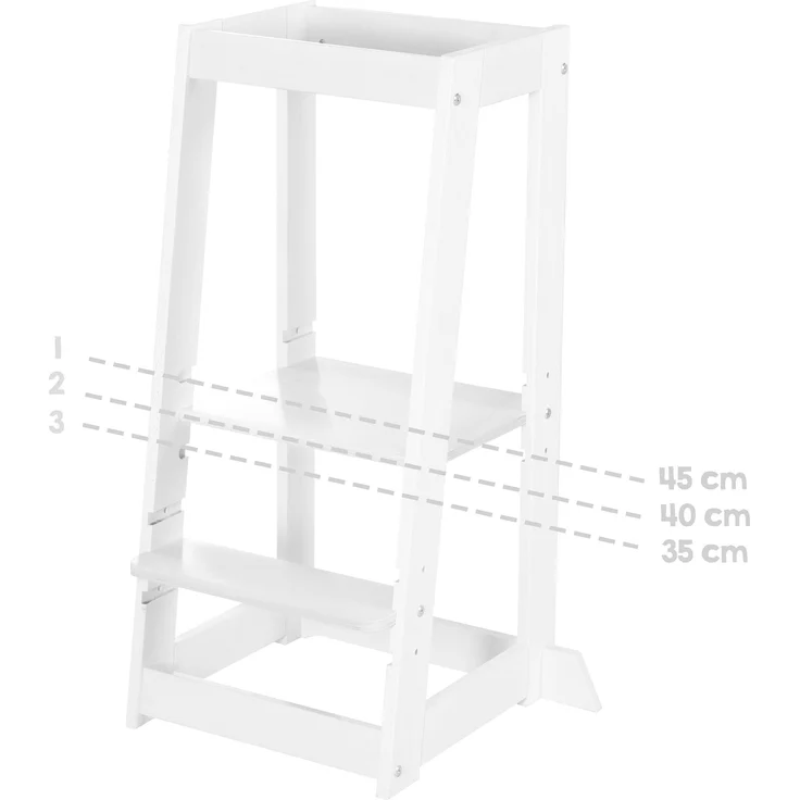 roba Lernturm 'Monti Step' nach Montessori - Sicherer Tritthocker für Kinder - Ideal als Küchenhelfer - Bis 80 kg belastbar - FSC®-zertifiziertem Holz - Weiß – Bild 6