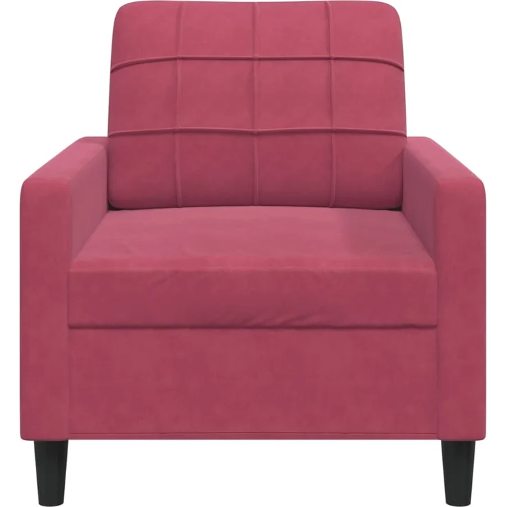 vidaXL Sessel Weinrot 60 cm Samt 4007608 – Bild 3