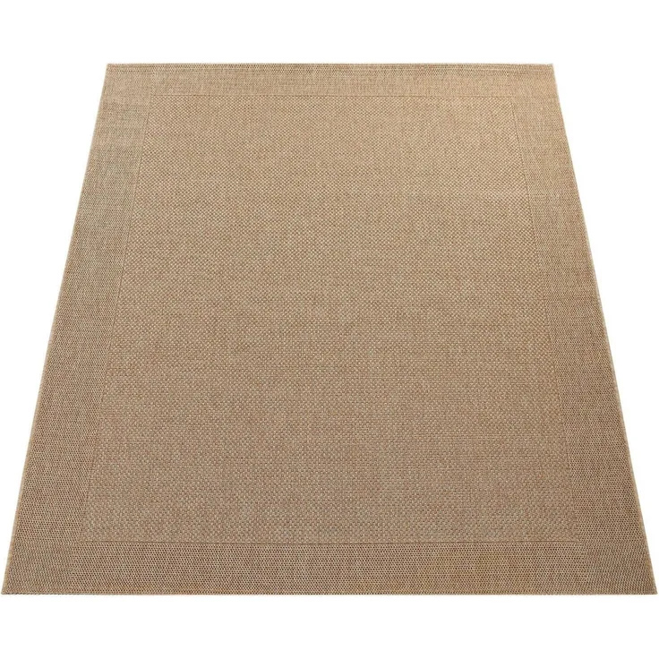 Paco Home Teppich Waregem 621, rechteckig, Höhe: 4 mm, Flachgewebe, meliert, mit Bordüre, Outdoor geeignet, Wohnzimmer