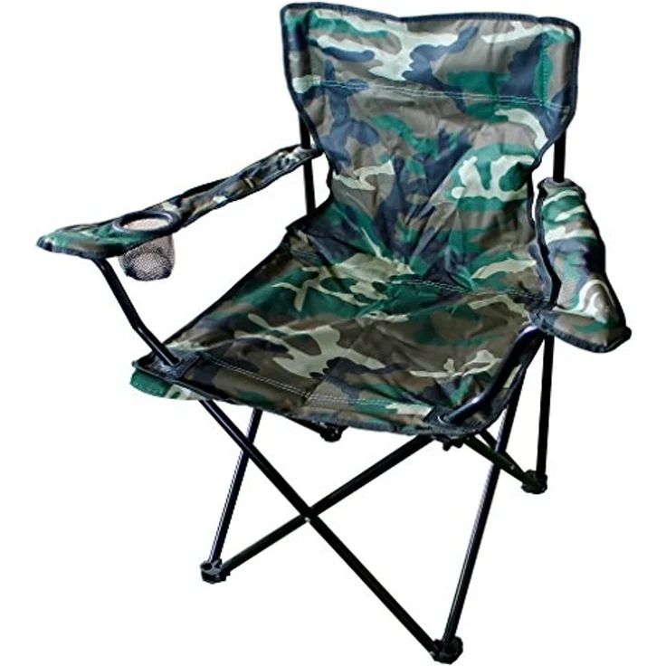 2er Anglersessel Campingstuhl Outdoorstuhl Getränkehalter Camouflage – Bild 2