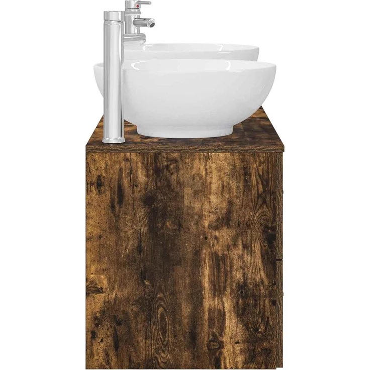 vidaXL Badezimmerschrank-Set 3 stk. Geräucherte Eiche 3405903 – Bild 7
