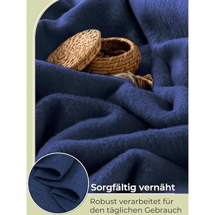 Wohndecke Wohndecke aus Baumwolle - Kuscheldecke, Baumwolldecke -, Laynenburg, Decke als Sofa-decke, Couchdecke, Wolldecke aus Baumwollmix – Bild 7