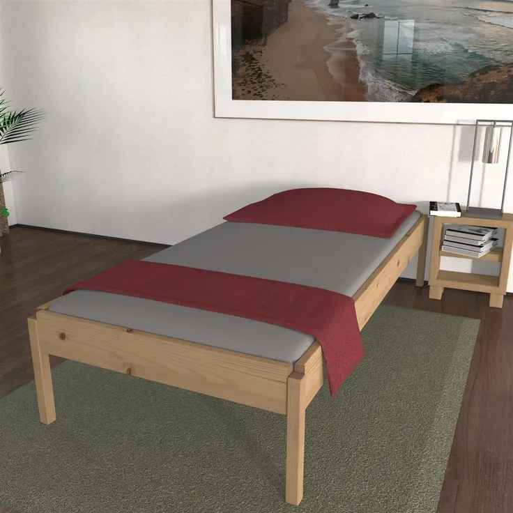 Stapelbett "Horst" 100 x 190 cm 44 cm Fichte Holzbett Gästebett Massivholzbett
