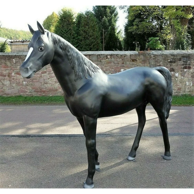 XXL Pferd lebensgross Premium Gartendeko ca. 220 cm Gartendekoration-Deko Figur verstärkte Version belastbar – Bild 2