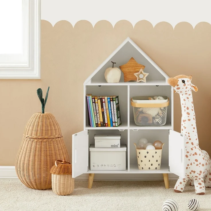 SoBuy KMB58-W Kinderregal, MDF, Lackiert, Weiß, 60 x 103 x 30 cm – Bild 10