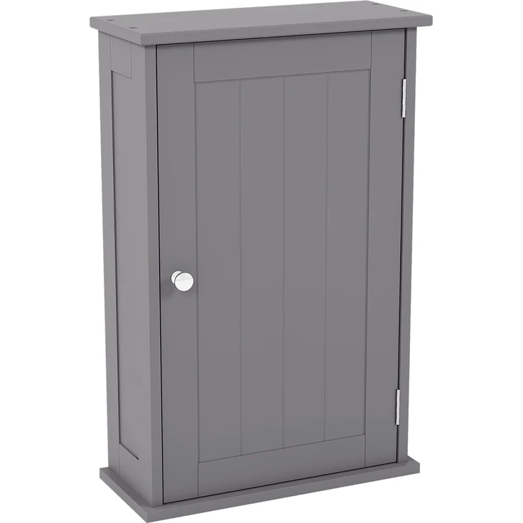 Bath Vida Priano Badezimmerschrank, Einzelschrank, Wandmontage, Aufbewahrungsschrank, Regal, Grau – Bild 1